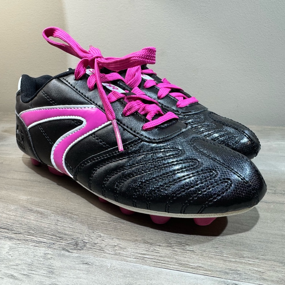 STARTER Black Pink Soccer Cleats Kids Sz 3
